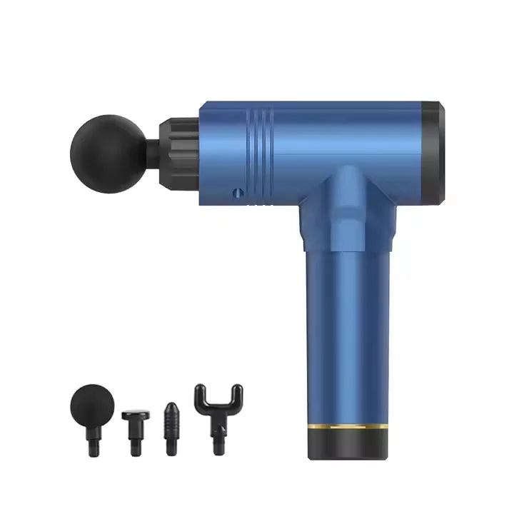 Pistolet de Massage Sans Fil 6 Vitesses – 4 Têtes pour la Récupération