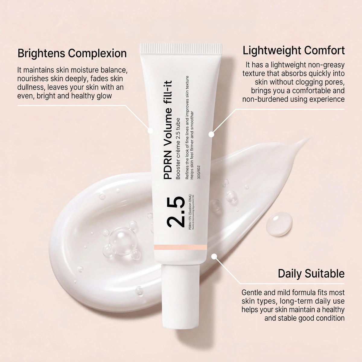 Crème Booster PDRN Anti-Âge – Repulpe, Raffermit et Lisse la Peau