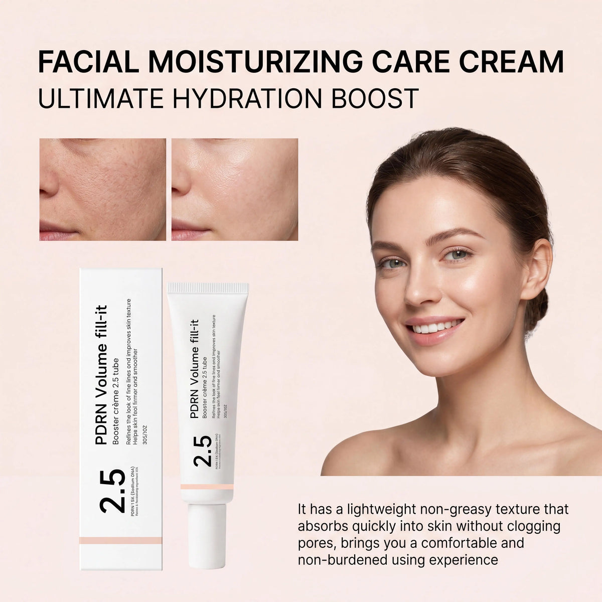 Crème Booster PDRN Anti-Âge – Repulpe, Raffermit et Lisse la Peau